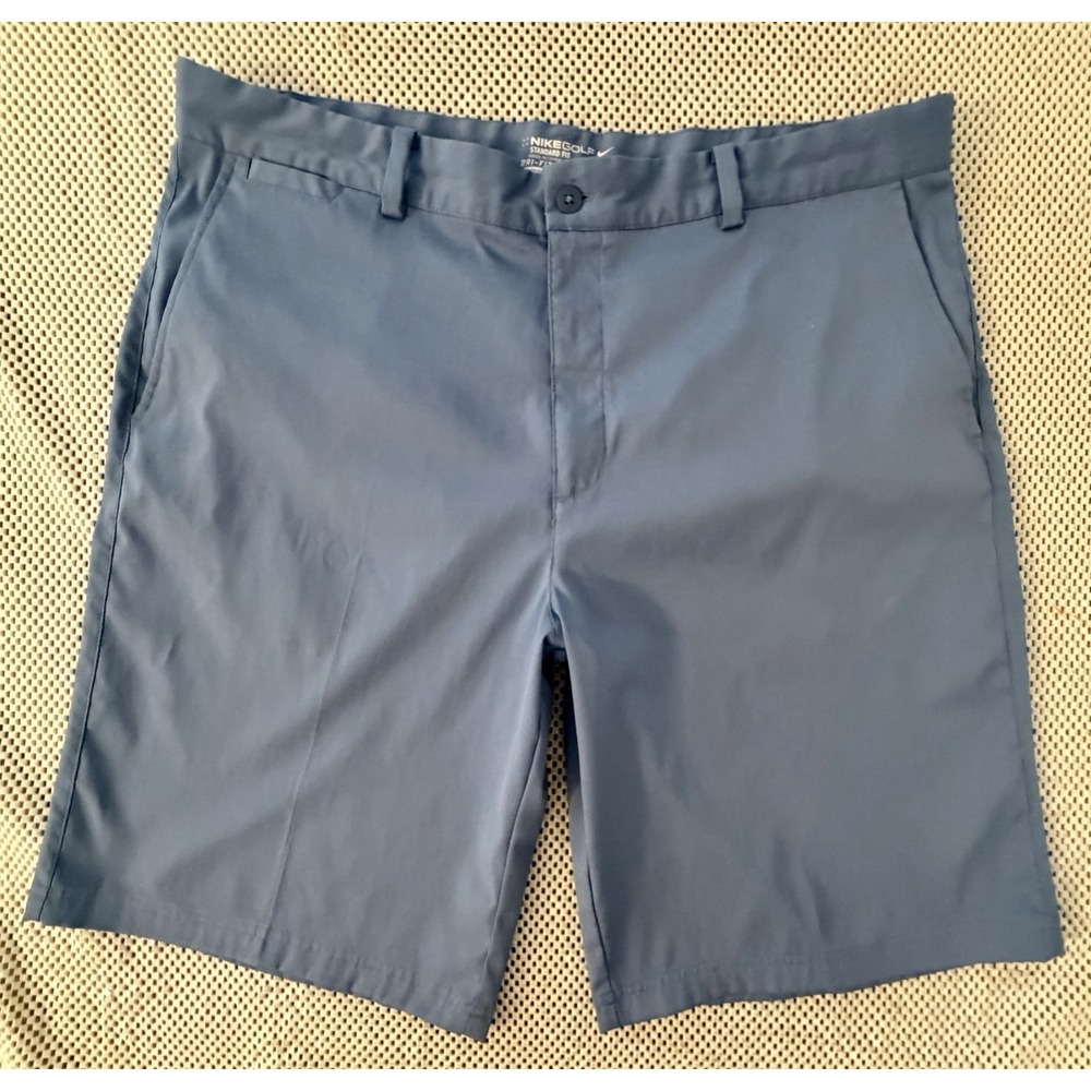 Nike Golf Dri-FIT Men Sz 38 Standard Fit Shorts Baby Blue 10" Inseam Performance